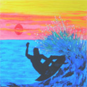 Zonnesilhouet Sticker (Voorkant)