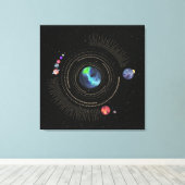 Zonnesistem Canvas Afdruk (Insitu (Houten vloer))