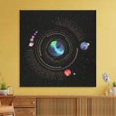 Zonnesistem Canvas Afdruk (Insitu (Woonkamer))