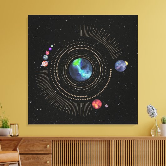 Zonnesistem Canvas Afdruk (Insitu (Woonkamer))