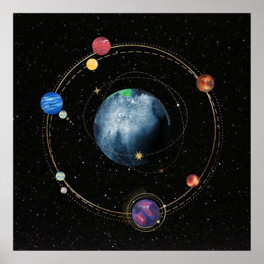 Zonnesistem Poster (Voorkant)