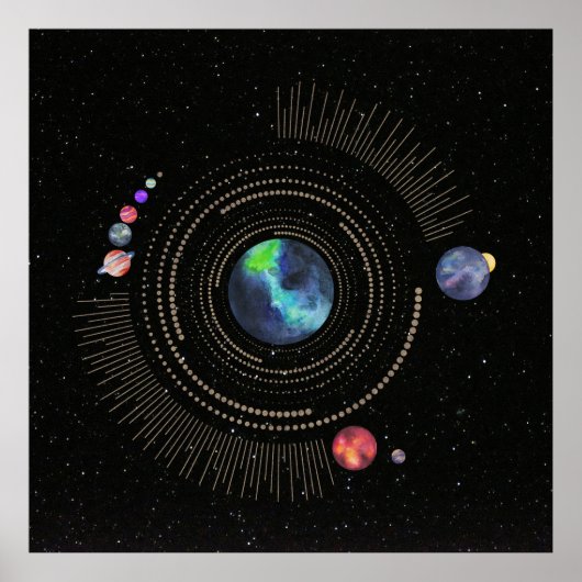 Zonnesistem Poster (Voorkant)