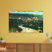 Zonnesnelweg die Spokane vanuit het westen binnenk Canvas Afdruk (Insitu (Woonkamer))