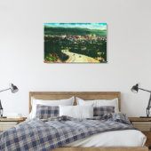 Zonnesnelweg die Spokane vanuit het westen binnenk Canvas Afdruk (Insitu (Slaapkamer))