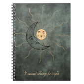  zonnesoneel gouden zwarte rokergroen notitieboek (Voorkant)
