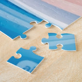 Zonnesong over zachte golven legpuzzel (Zijkant)