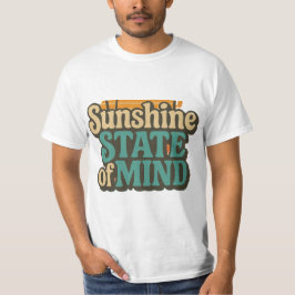 Zonnestaat T-shirt, Retro strandvakantieshemd T-shirt
