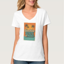 Zonnestaat T-shirt, Retro strandvakantieshemd