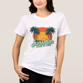 Zonnestaat T-shirt, Retro strandvakantieshemd Tri-Blend Shirt