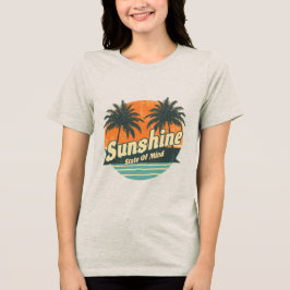 Zonnestaat T-shirt, Retro strandvakantieshemd Tri-Blend Shirt