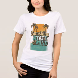 Zonnestaat T-shirt, Retro strandvakantieshemd Tri-Blend Shirt
