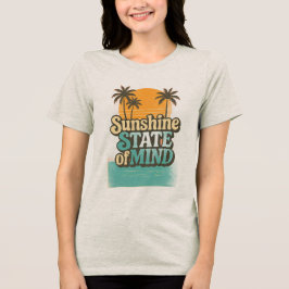 Zonnestaat T-shirt, Retro strandvakantieshemd Tri-Blend Shirt
