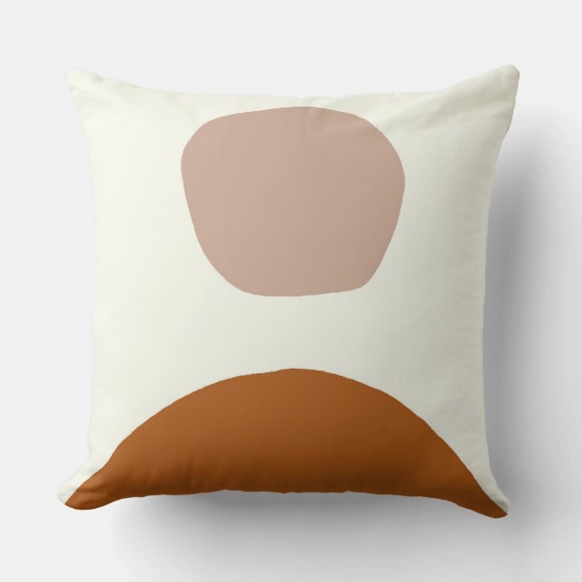 Zonnestboho kussen in roze en roest voor de slaapk (Voorkant)