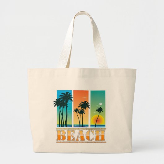 Zonnestbomen en palmbomen grote tote bag (Voorkant)