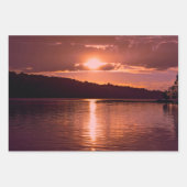 Zonneste Oranje landschapskustdoorsnijderij Inpakpapier Vel (Voorkant 2)