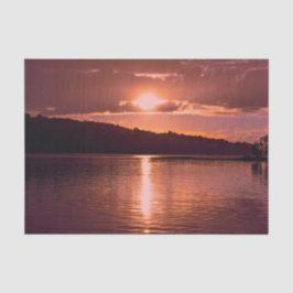 Zonneste Oranje landschapskustdoorsnijderij Tissuepapier