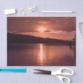 Zonneste Oranje landschapskustdoorsnijderij Tissuepapier (Craft)