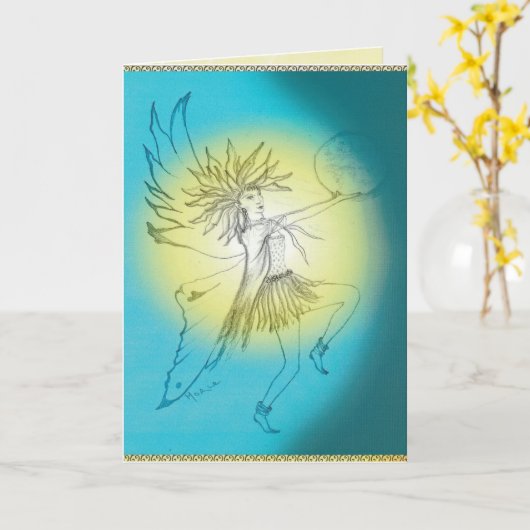 Zonnesteen/Nieuw begin Kaart (Gele Bloem)