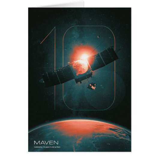 Zonnestelsel, 10 jaar Maven Mars Satelite (Voorkant)