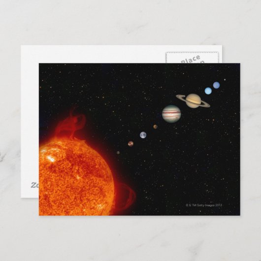 Zonnestelsel 2 briefkaart (Voorkant / Achterkant)