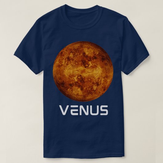 Zonnestelsel 2e planet Venus buitenruimte T-shirt (Design voorkant)