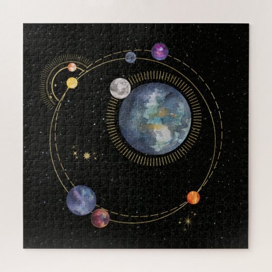 Zonnestelsel.3 Legpuzzel (Horizontaal)