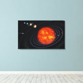 Zonnestelsel 8 canvas afdruk (Insitu (Houten vloer))