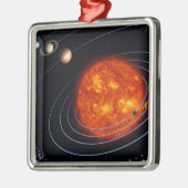 Zonnestelsel 8 metalen ornament (Links)