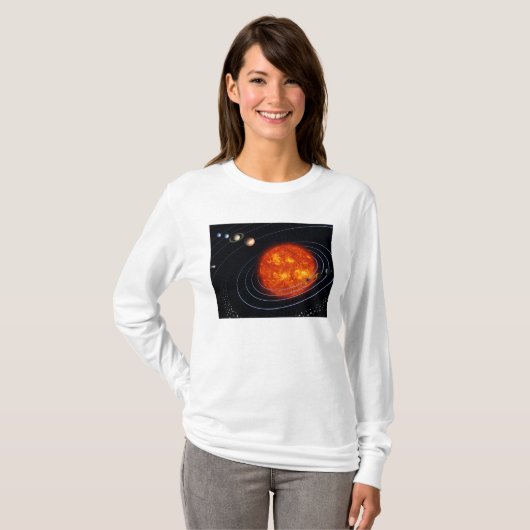 Zonnestelsel 8 t-shirt (Voorkant volledig)
