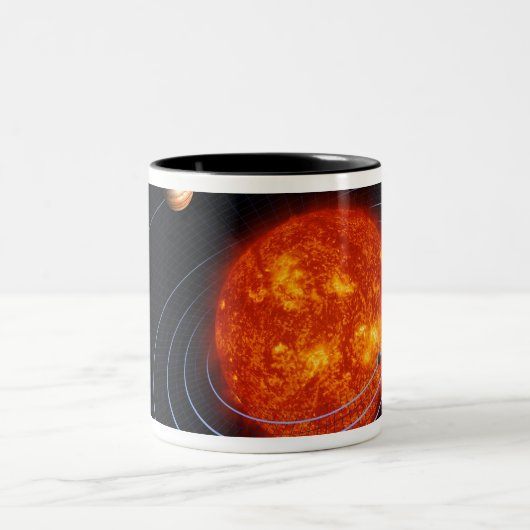 Zonnestelsel 8 tweekleurige koffiemok (Center)