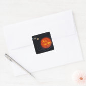Zonnestelsel 8 vierkante sticker (Envelop)