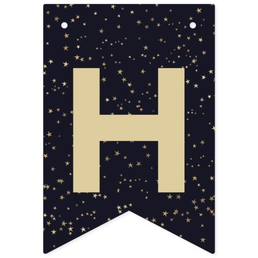 Zonnestelsel Astronaut Gelukkige Verjaardag Typogr Vlaggetjes (Tweede vlag)