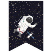 Zonnestelsel Astronaut Gelukkige Verjaardag Typogr Vlaggetjes (Eerste vlag)