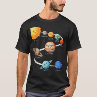 Zonnestelsel Astronomie Planeten Ruimtewetenschap T-shirt