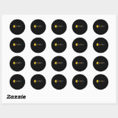 Zonnestelsel Astronomie Ruimte Videogames Grappige Ronde Sticker (Vel)