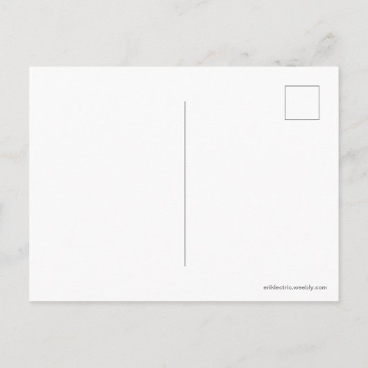 Zonnestelsel Atom Briefkaart (Achterkant)