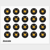 Zonnestelsel Atom Ronde Sticker (Vel)