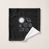 Zonnestelsel bad handdoek (Wasdoekje)