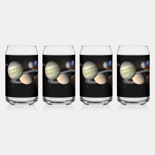 Zonnestelsel Blikvorm Glas (Achterkant)