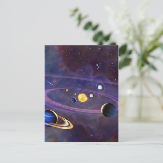 Zonnestelsel Briefkaart (Staand voorkant)