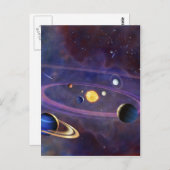 Zonnestelsel Briefkaart (Voorkant / Achterkant)