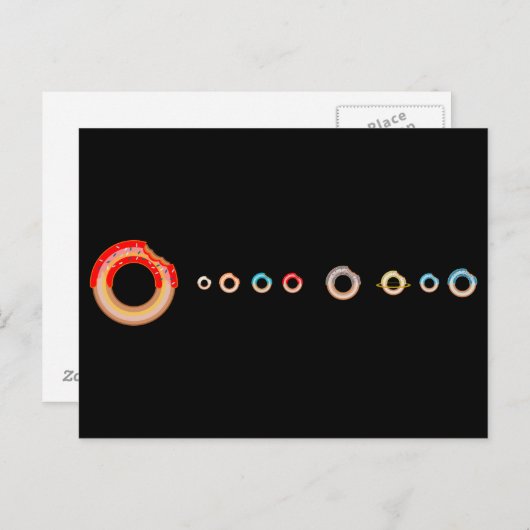 Zonnestelsel Briefkaart (Voorkant / Achterkant)