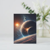 Zonnestelsel - Briefkaart met melkwegstelsel - Kun (Staand voorkant)