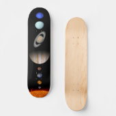 Zonnestelsel Buitenste Ruimte Planeet voor Astrono Persoonlijk Skateboard (Voorkant)