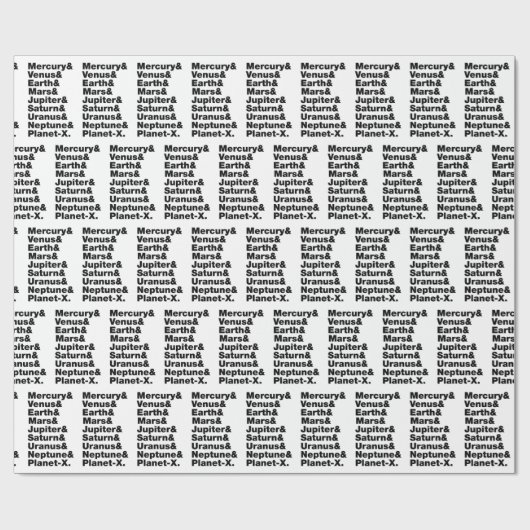 Zonnestelsel Cadeaupapier (Vlak)
