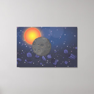 zonnestelsel canvas afdruk