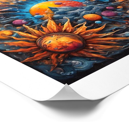 Zonnestelsel Creatie Poster (Hoek)