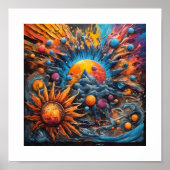 Zonnestelsel Creatie Poster (Voorkant)