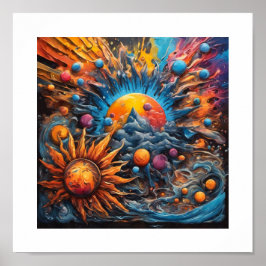 Zonnestelsel Creatie Poster