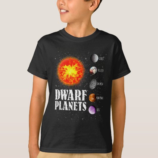 Zonnestelsel - Dwergplaneten Gift T Shirt (Voorkant)